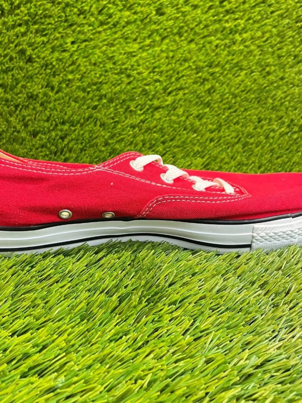 Converse Chuck Taylor All Star Clean OX Mens Size 12 Red Athletic Shoes Sneakers - Picture 4 of 10